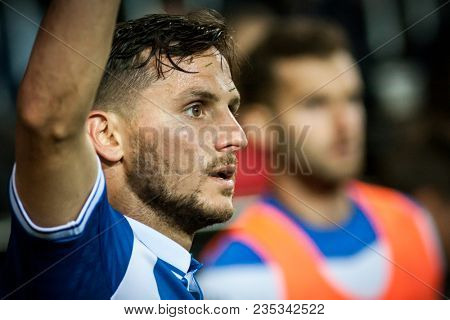 VALENCIA, SPAIN - APRIL 8: Piatti during Spanish La Liga match between Valencia CF and RCD Espanyol at Mestalla Stadium on April 8, 2018 in Valencia, Spain