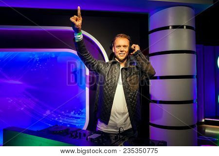 Amsterdam, Netherlands - March, 2017: Wax Figure Of Dutch Dj, Record Producer And Remixer Armin Van 