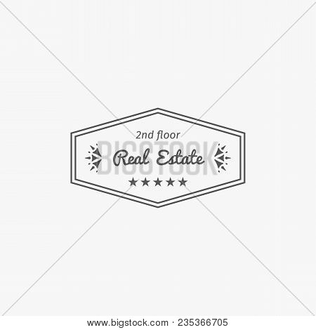 Real Estate Logo Template. Vector Linear Design For Agency, House And Apartment Rental