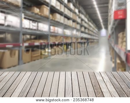 Abstrast Blurred background : Warehouse cargo