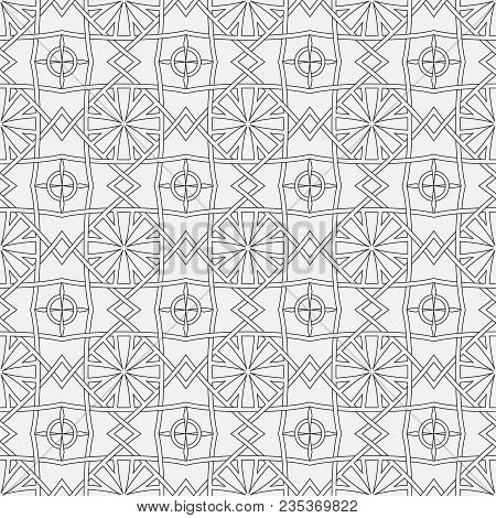 Vector Seamless Pattern. Modern Texture. Repetition Of Geometric Elements. Monochrome. Wallpaper For