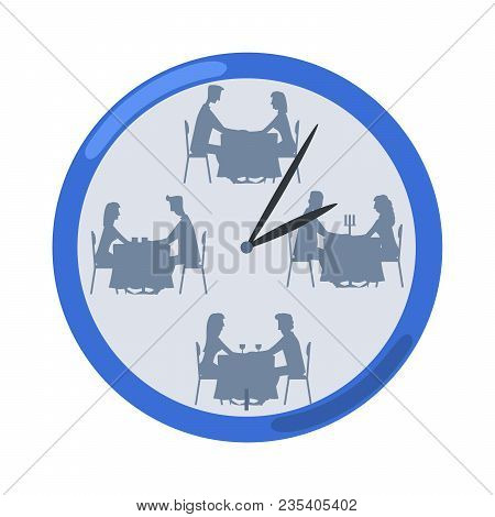 Speed Dating Concept. Vector Illustration, Isolated On White Background.