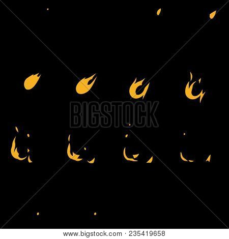 Sprite Sheet Of A Drop. Animation For Game Or Cartoon. 1024x1024. Ready For Games, Crytech, Unreal E