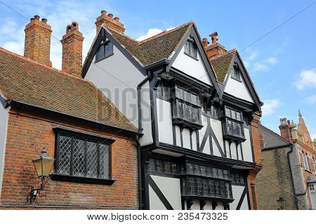 Rochester, Uk - March 23, 2018: Historic Eastgate House On High Street