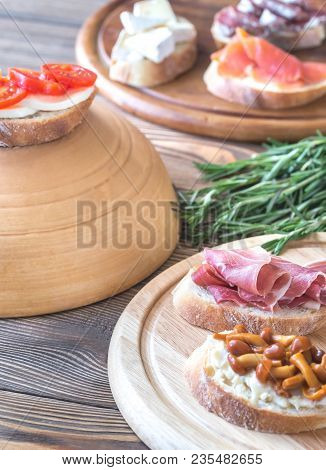 Crostini With Different Toppings