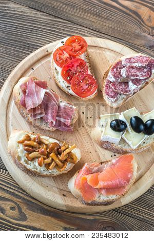 Crostini With Different Toppings