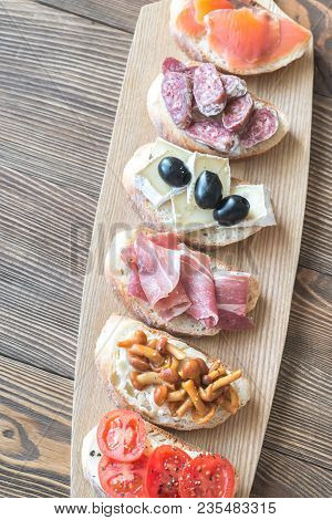 Crostini With Different Toppings