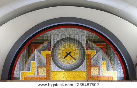 Fragment Of The Interior Of The Metro Station Ligovsky Prospekt In St. Petersburg