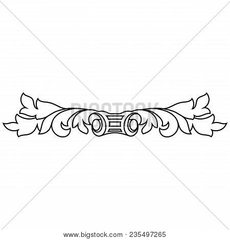 Black vintage ornament, baroque ornament, scroll ornament, engraving ornament, border ornament, floral ornament, retro pattern, antique pattern, style acanthus pattern, foliage pattern, swirl pattern decorative pattern, filigree pattern. vector