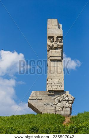 Gdansk, Poland- May 19, 2013: Monument Of The Coast Defenders A Monument In Gdansk, Located On The W