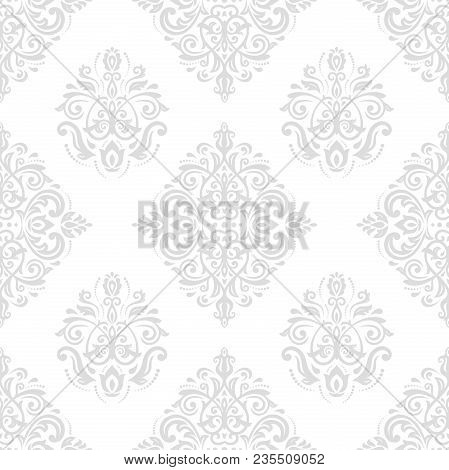 Damask Classic Light Pattern. Seamless Abstract Background With Repeating Elements. Orient Backgroun
