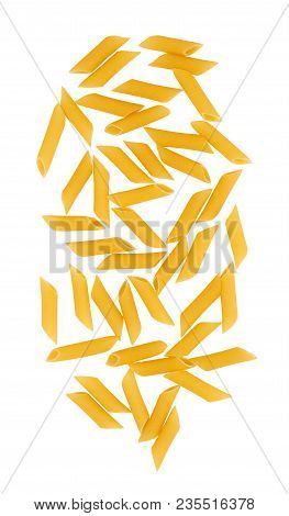 Penne Pasta Isolated On A White Background