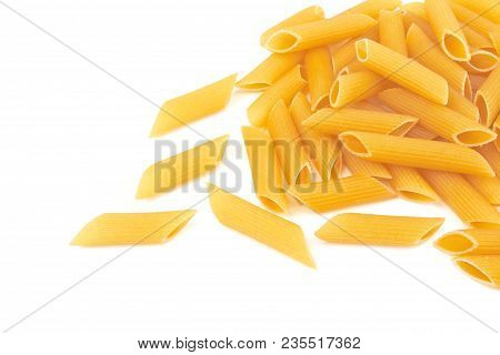 Penne Pasta Isolated On A White Background
