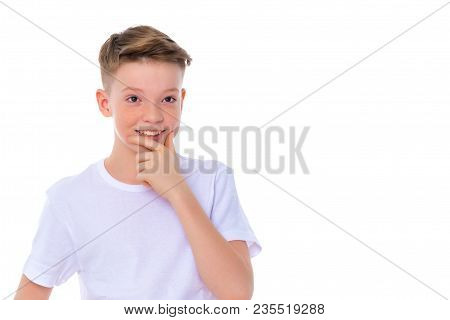The Little Boy Is Thinking.