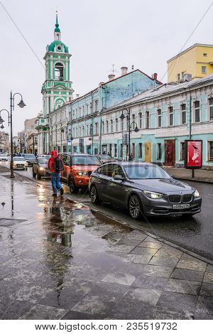 Moscow, Russia - April, 2, 2018: traffic in Mosocw