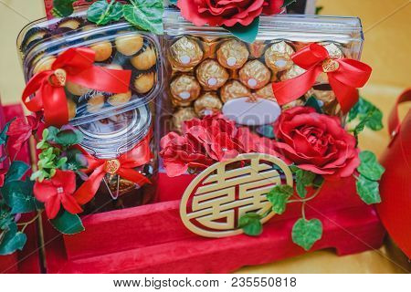 Hantaran, Seserahan, Gift Proposal Package For Engagement Married With Double Happiness Shuang Xi
