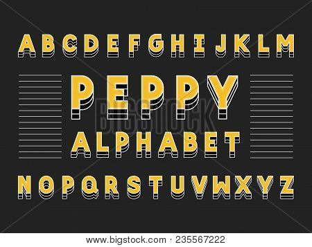 Peppy Bold Font. Vector Alphabet Letters. Typeface Design.