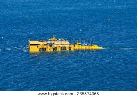 Jeju-do, Korea - May 26, 2017: Marado Submarine Is An Underwater Tour Near The Songaksan Mountain An