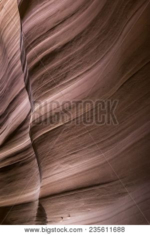The Red Sandstone Walls Of Antelope Cayon Formed By Nature