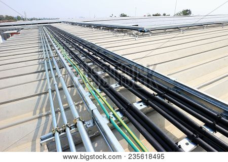 Cable Installation For Solar Rooftop System On Metal Sheet Roof