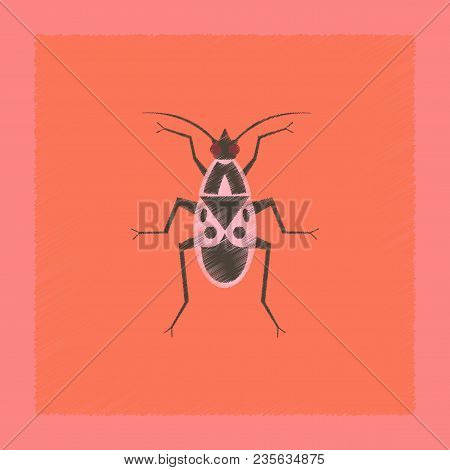 Flat Shading Style Illustration Of Soldier Bug