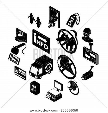 Shop Navigation Foods Icons Set. Simple Cartoon Illustration Of 16 Shop Navigation Foods Vector Icon