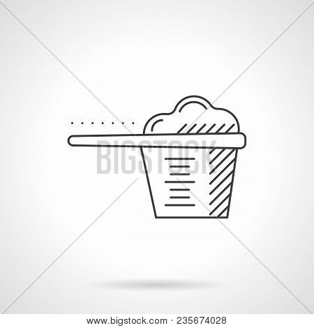 Symbol Of Plastic Scoop With Powder For Dosage Of Protein, Whey, Amino Acids. Accessories For Sport 