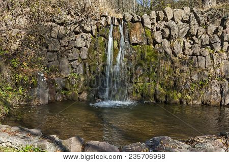 Part Of  Waterfall Cascade Of River Lokorska Near Village  Lokorsko, Sofia, Bulgaria
