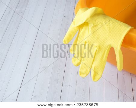 Housework, Housekeeping And Household Concept - Cleaning Stuff.