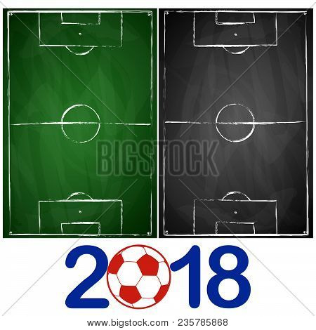 Green And Gray Black Board Soccer Fields