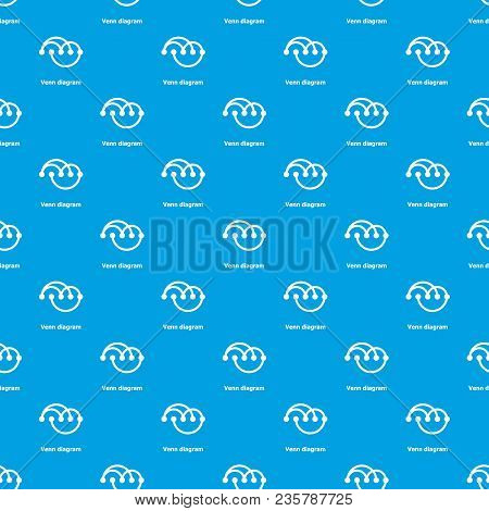 Venn Diagramm Pattern Vector Seamless Blue Repeat For Any Use