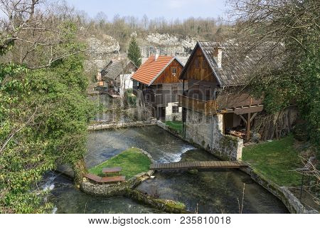 Houses Of Rastoke In Sljunj In Croatia