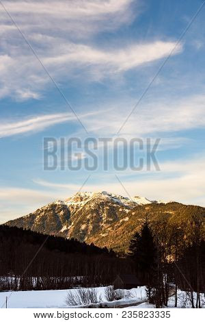 Mountains In Styria Bad Mitterndorf Alps Sunset