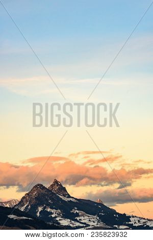 Mountains In Styria Bad Mitterndorf Alps Sunset
