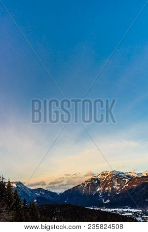 Mountains In Styria Bad Mitterndorf Alps Sunset