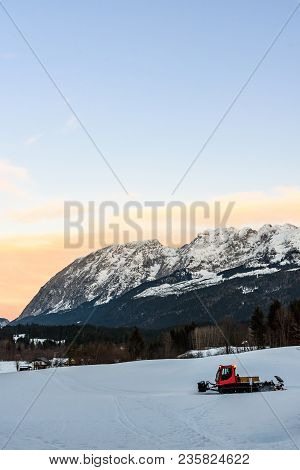 Mountains In Styria Bad Mitterndorf Alps Sunset