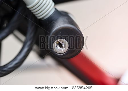 Bicycle Lock Close Up Macro Shot Bicylce Equipment Security