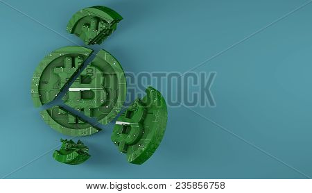 Bitcoin Consisting Of Microcircuits Is Broken In Half. The Fall And Collapse Of The Course Of The Cr