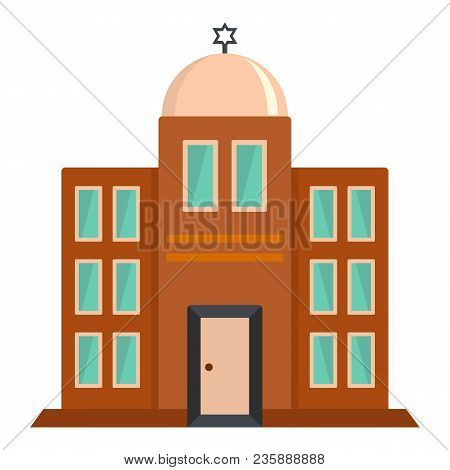 Synagogue Icon. Flat Illustration Of Synagogue Vector Icon For Web