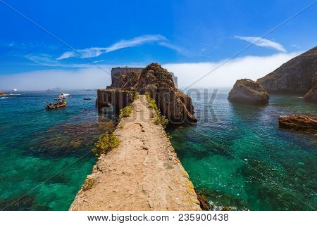 Fort in Berlenga island - Portugal - architecture background