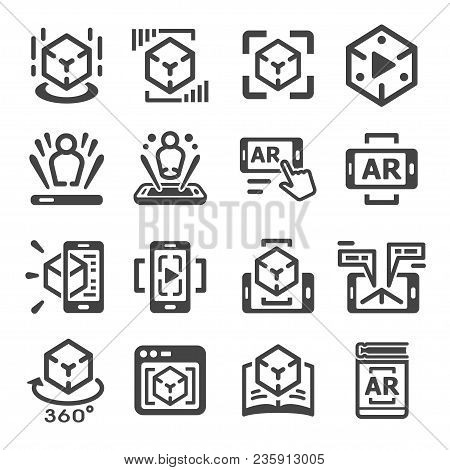 Augmented Reality Icon Set Vector And Illustration