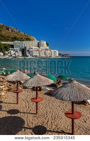 Resort Rafailovici - Montenegro - architecture and nature background
