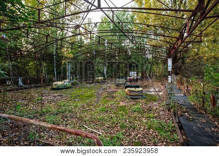 Amusement Park In Pripyat. Exclusion Zone Of Chernobyl Ghost City, Nuclaer Catastrophe 1986