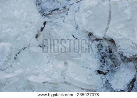 Ice Floes In The Hamburg Harbor Terminal Burchardkai