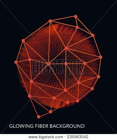 Abstract Background With The Glowing Fiber Effect. Vector Design Illustration. Futuristic Card. Cibe