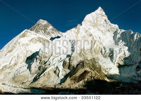 aften syn på Everest og Nuptse fra Kala Patthar