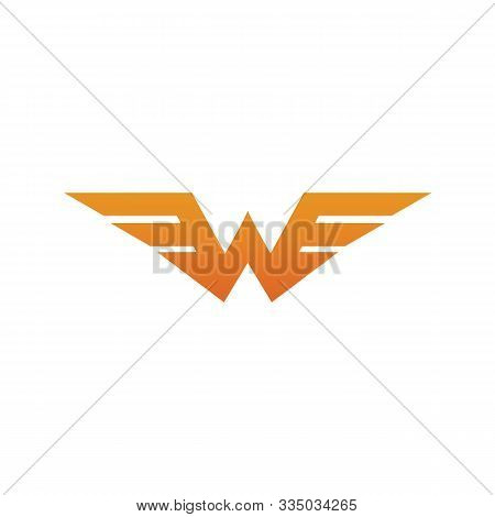 Letter W Wing Logo, W Wing Icon