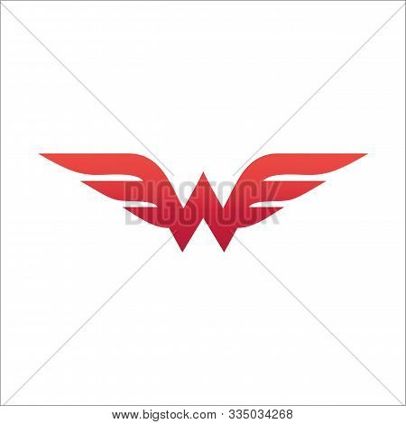 Letter W Wing Logo, W Wing Icon