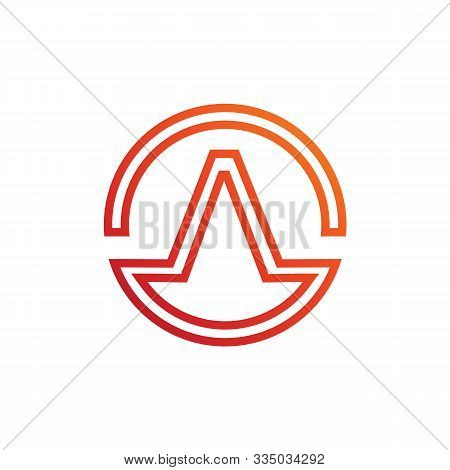 Letter A With Line Style Logo, Simple A Logo