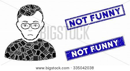 Mosaic Downer Pictogram And Rectangle Rubber Prints. Flat Vector Downer Mosaic Icon Of Randomized Ro